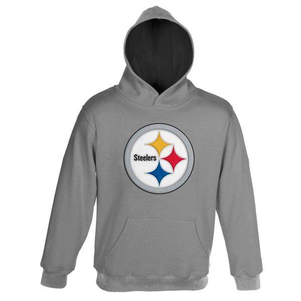 Pittsburgh Steelers Youth Primary Grey Hoodie