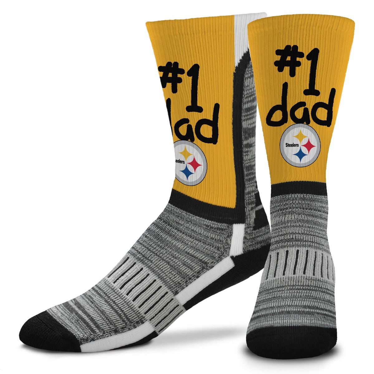 Pittsburgh Steelers #1 Dad V-Curve Socks