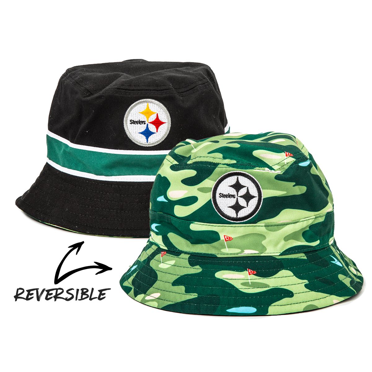 Pittsburgh Steelers New Era Reversible Bucket Hat