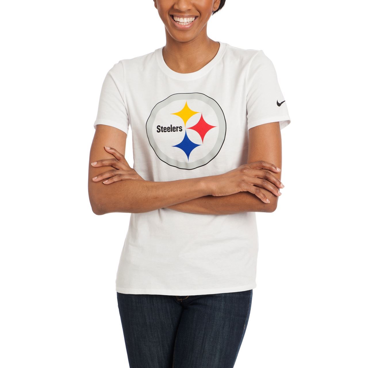 Pittsburgh Steelers Nike Women's White Logo T-Shirt