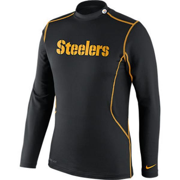 Pittsburgh Steelers Nike Hyperwarm Dri-FIT Black Mock