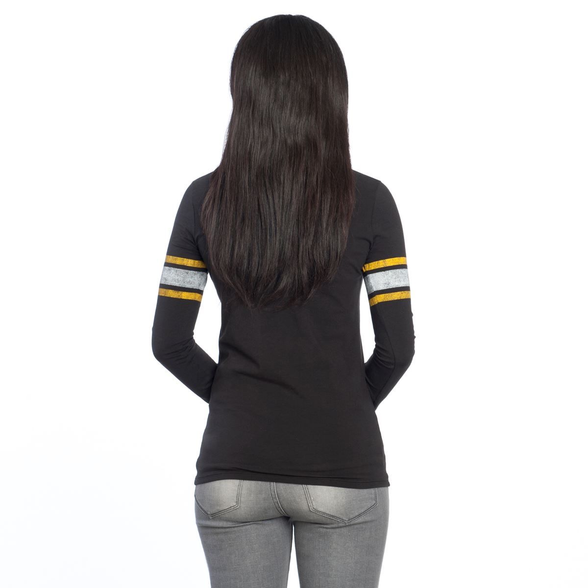 Pittsburgh Steelers Women's Longsleeve Homerun Scoop Neck T-Shirt