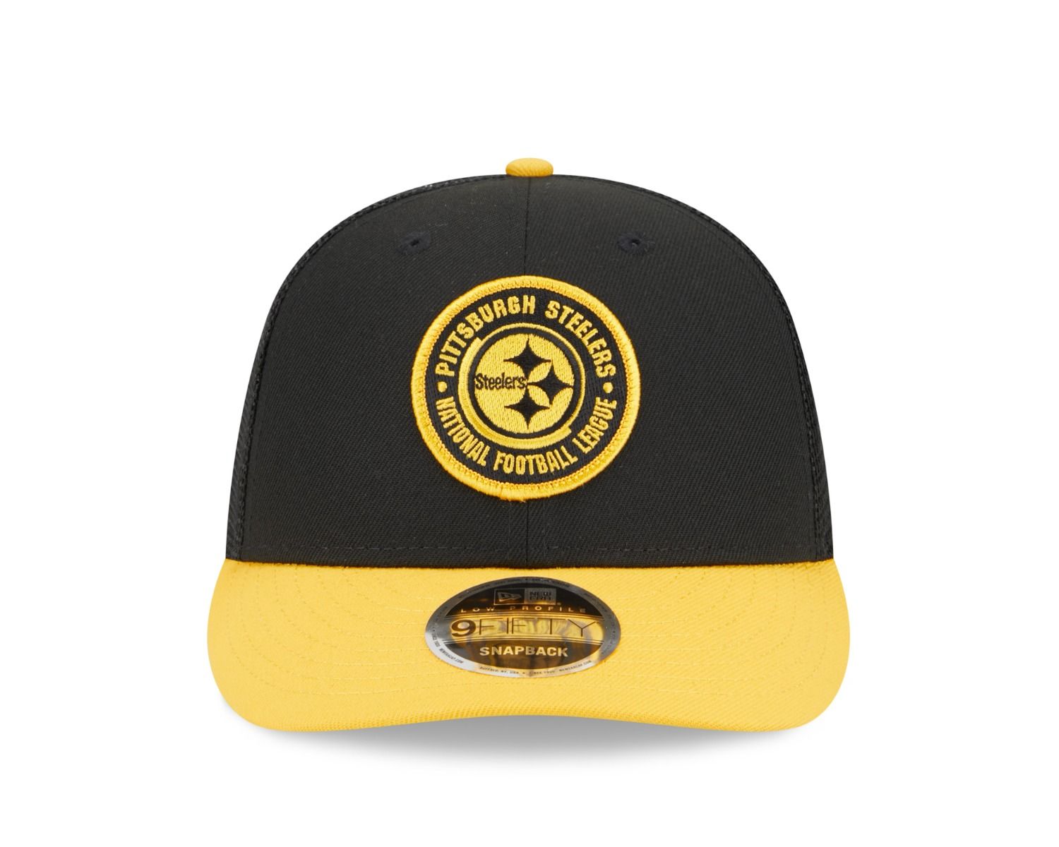 Pittsburgh Steelers New Era 9FIFTY Low Profile Pinwheel Mesh 2023 Sideline Hat 4 Pittsburgh Steelers New Era 9FIFTY Low Profile Pinwheel Mesh 2023 Sideline Hat