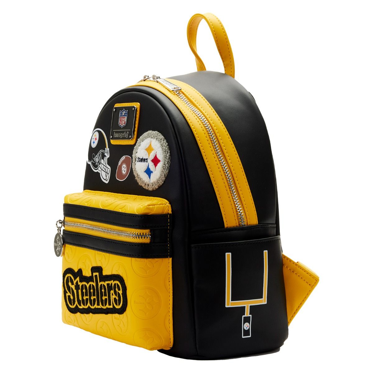 Pittsburgh Steelers Loungefly Patches Mini Backpack 3 Pittsburgh Steelers Loungefly Patches Mini Backpack