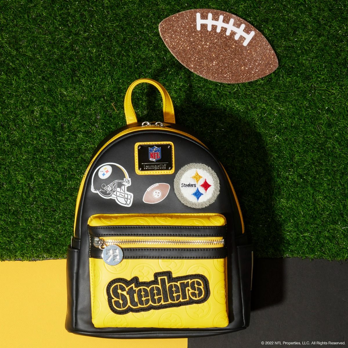 Pittsburgh Steelers Loungefly Patches Mini Backpack 7 Pittsburgh Steelers Loungefly Patches Mini Backpack