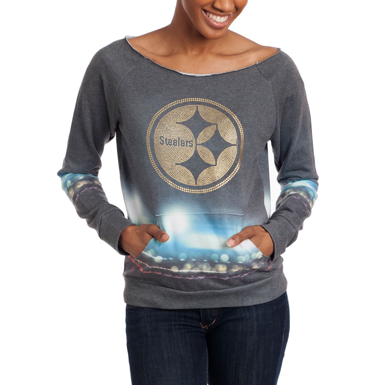 Pittsburgh Steelers Women's Touch Bright Lights Fleece Crew