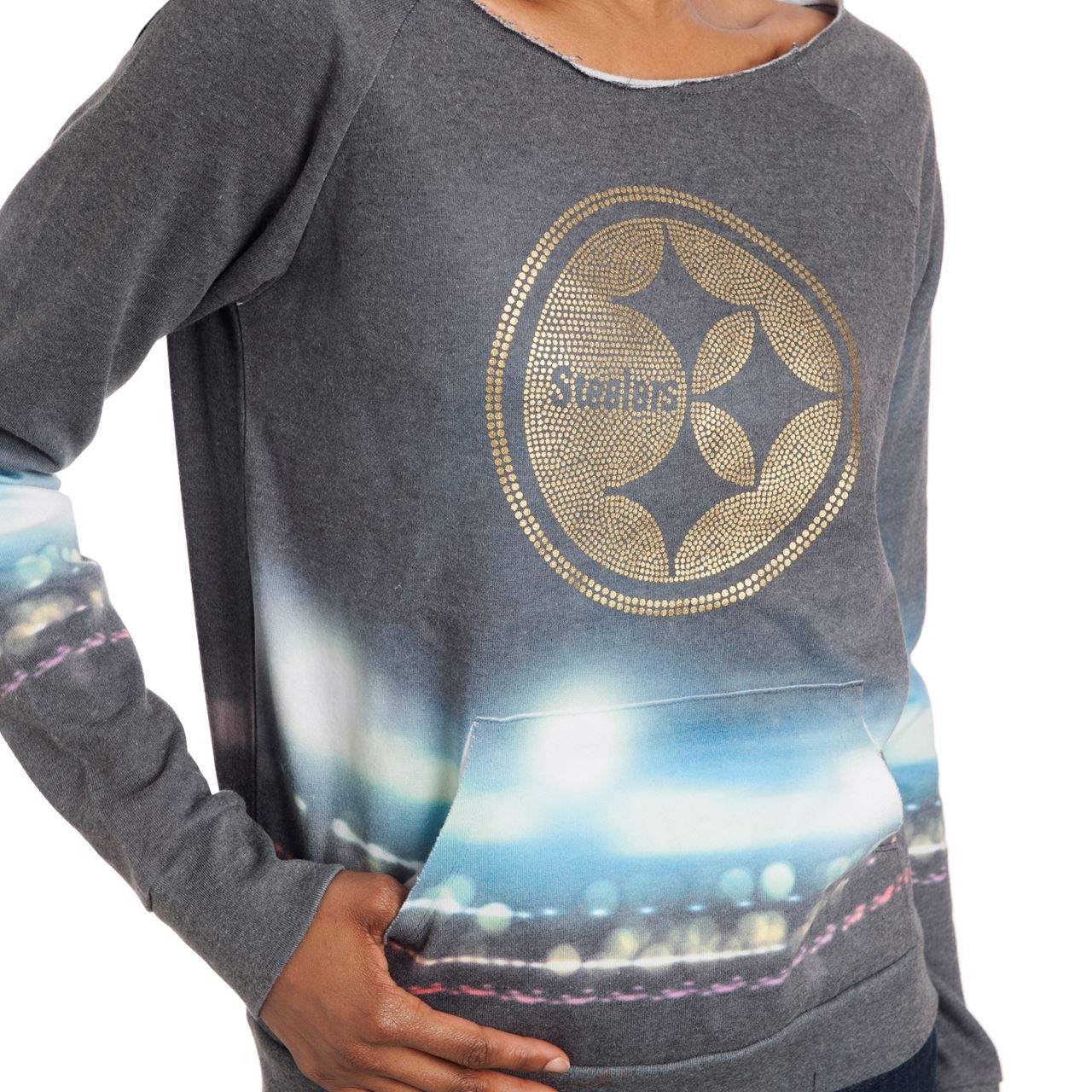 Pittsburgh Steelers Women's Touch Bright Lights Fleece Crew