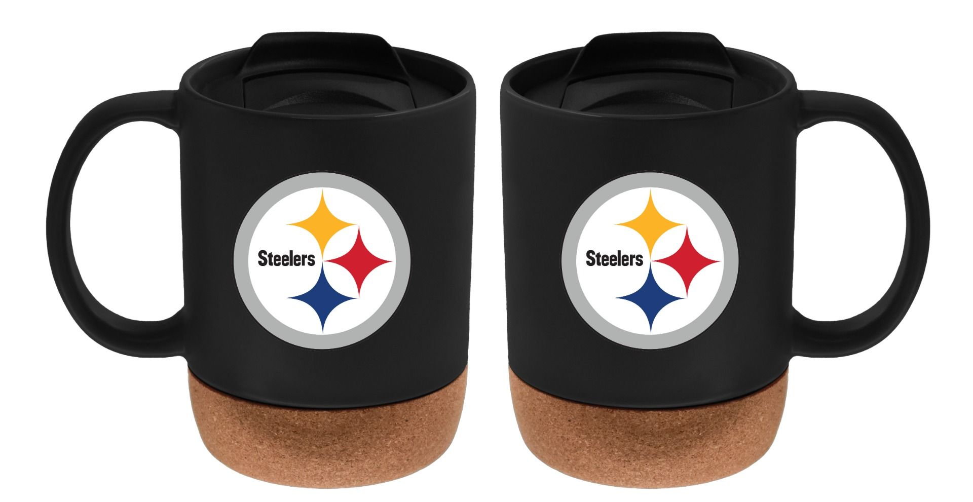 Pittsburgh Steelers 14oz. Cork Bottom Mug w/ Lid