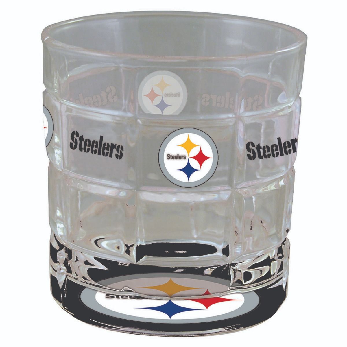 Pittsburgh Steelers 10oz. Bottoms Up Squared Rocks Glass