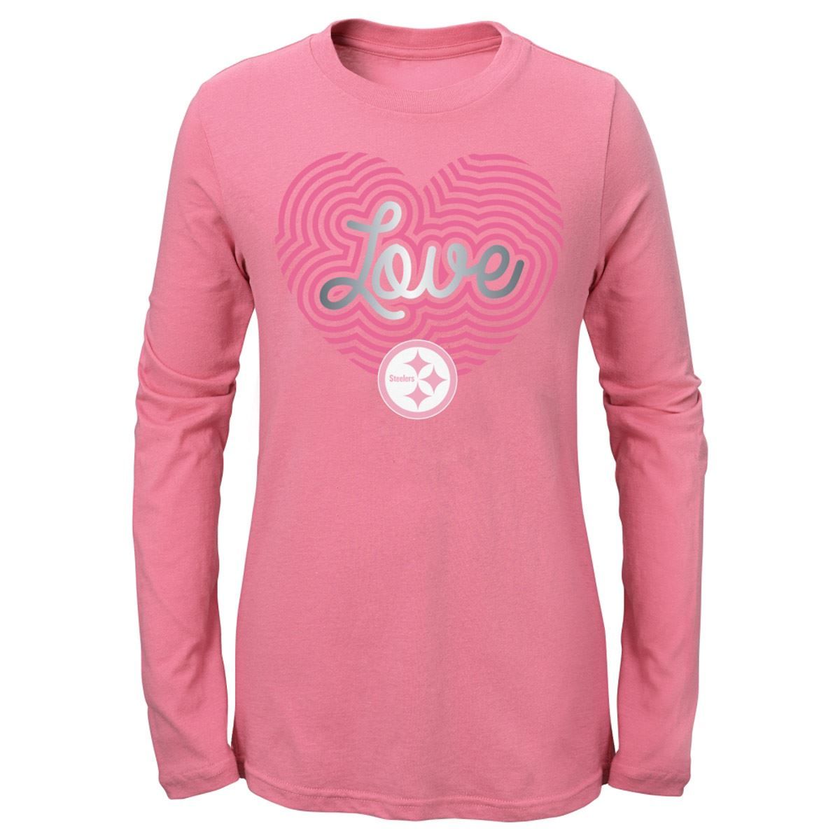 Pittsburgh Steelers Girls Scout Pink Longsleeve T-Shirt