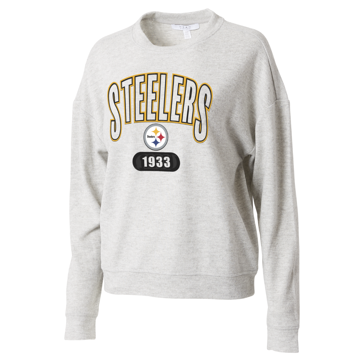 Pittsburgh Steelers Women's Plus Erin Andrews Crew and Pant Fleece Lounge Set