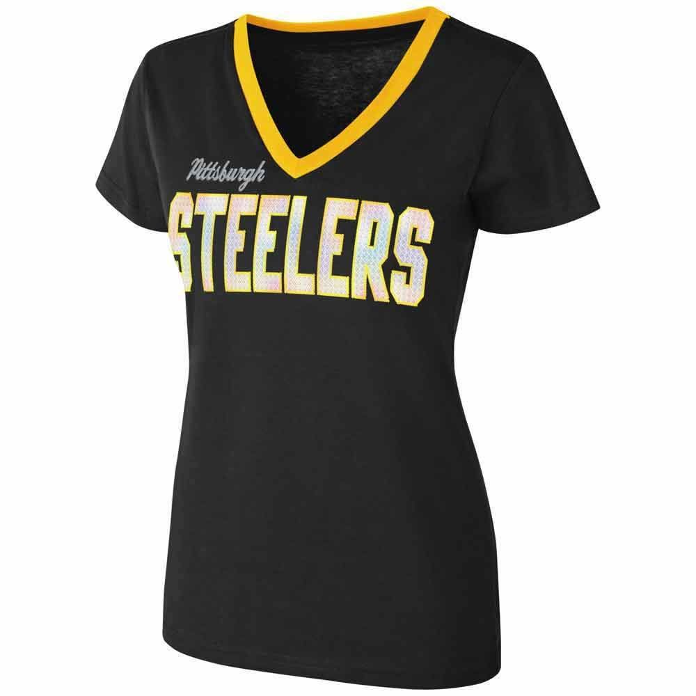 Pittsburgh Steelers Women's Short Sleeve Front Four T-Shirt