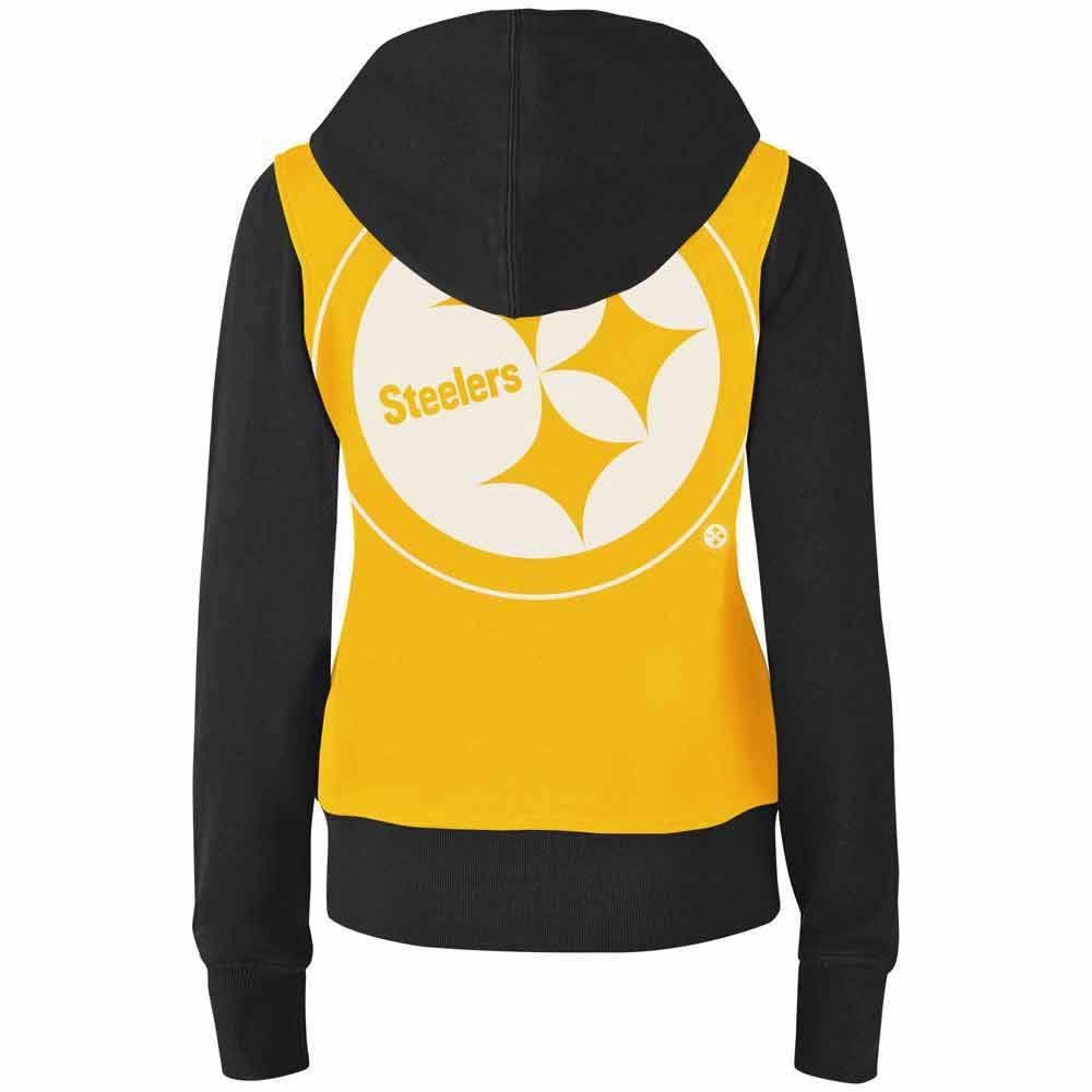 Pittsburgh Steelers Women's Option Full Zip White Hoodie