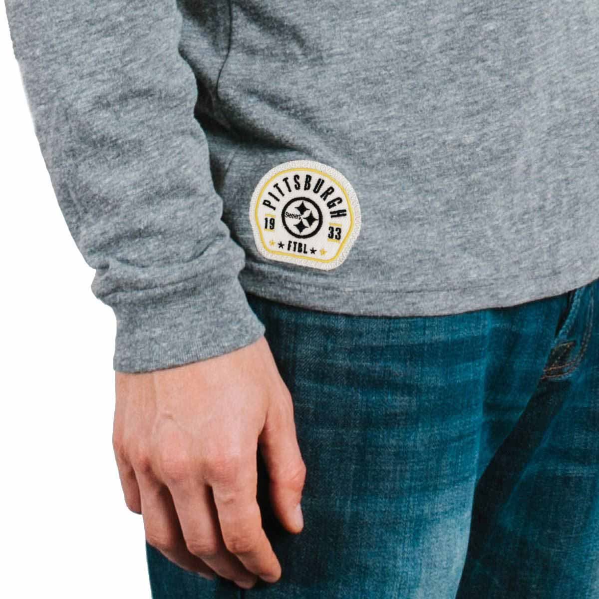 Pittsburgh Steelers Junk Food Long Sleeve Henley