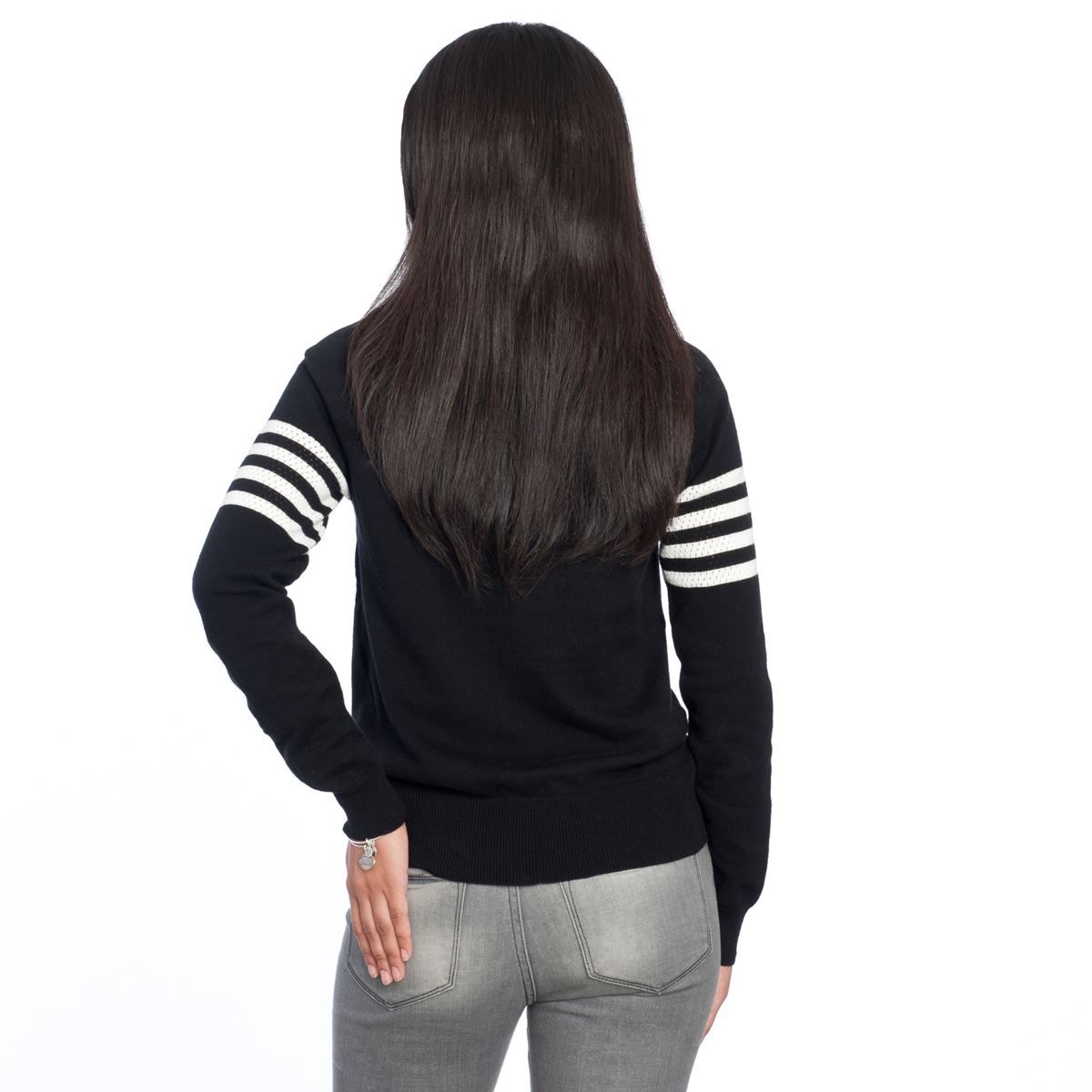 Pittsburgh Steelers Women's Needle Drop Black Sweater