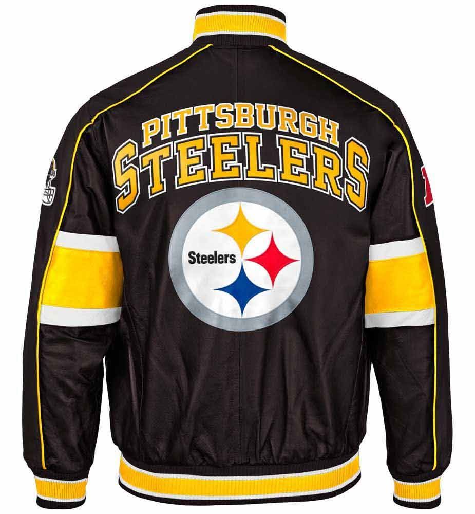 Pittsburgh Steelers Blitz Black Leather Jacket
