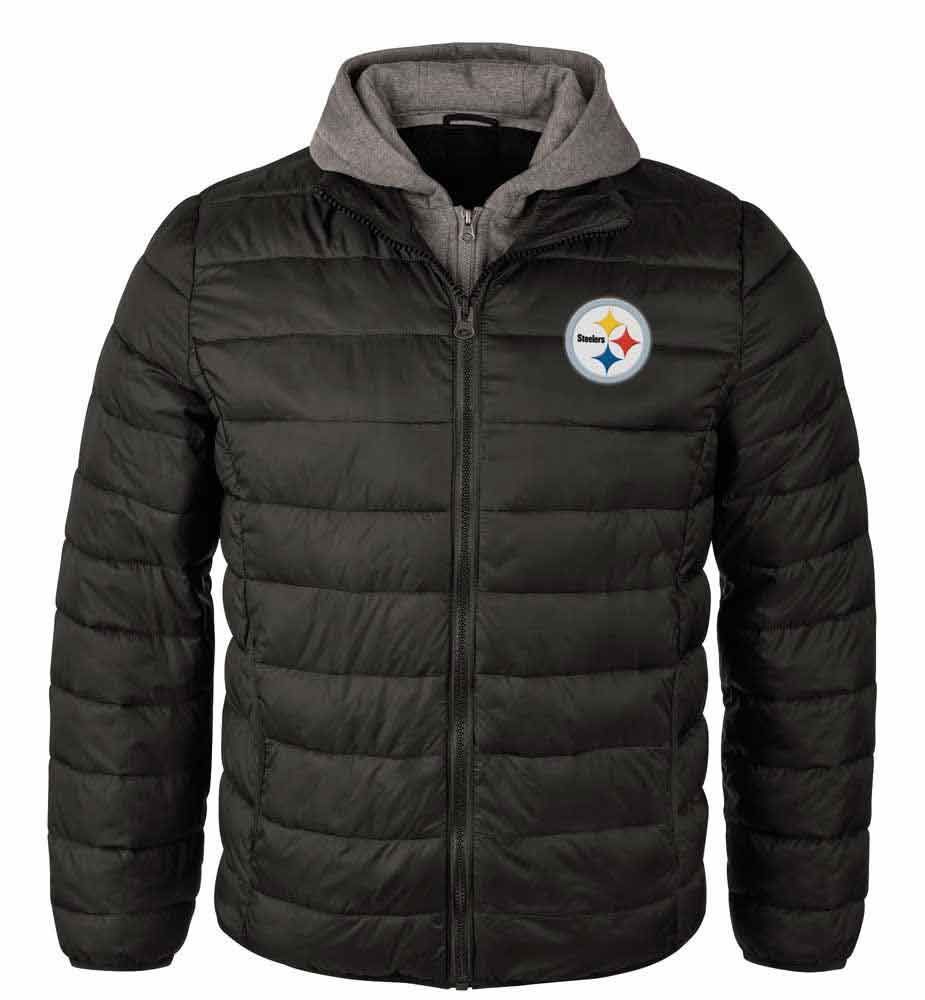 Pittsburgh Steelers Black 3 Point Full Zip Jacket