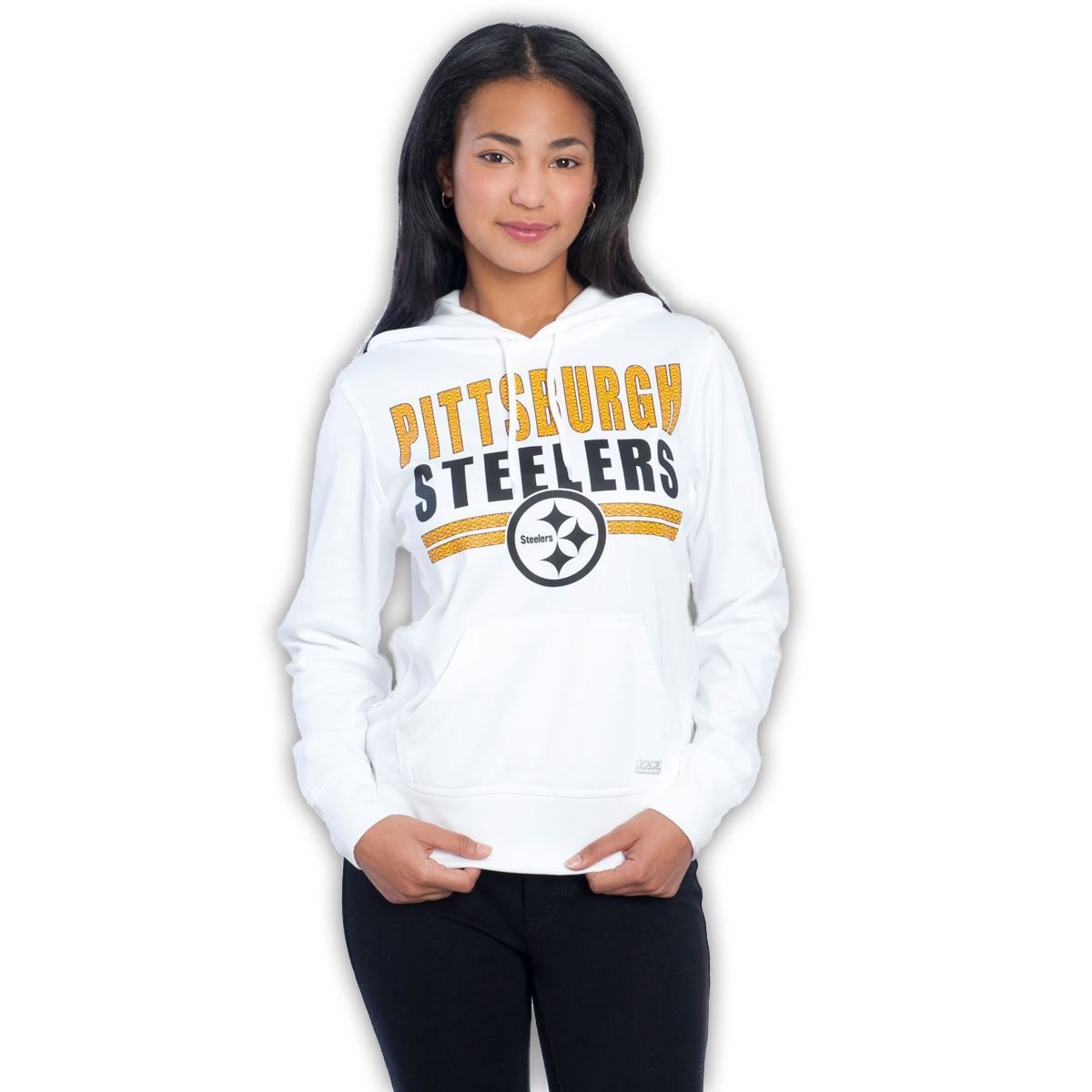 Pittsburgh Steelers Women's Synthetic White Hoodie