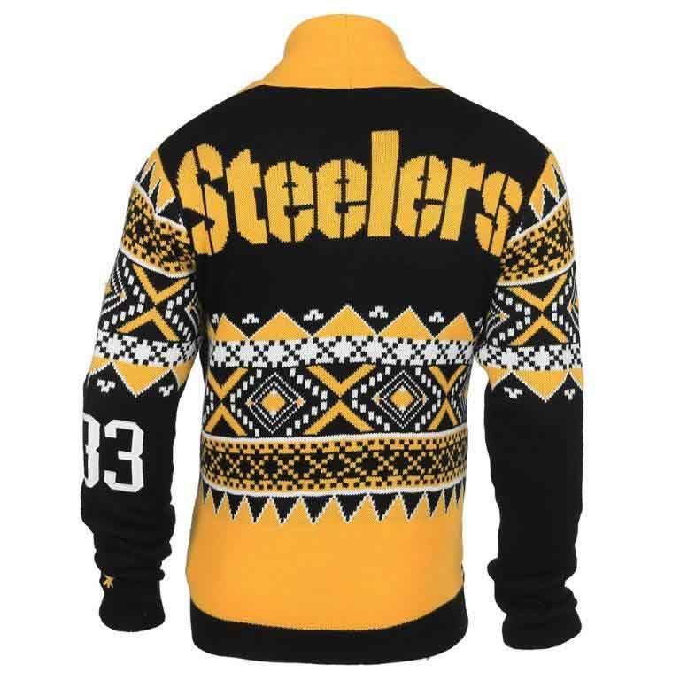 Pittsburgh Steelers Men's Cardigan Ugly Sweater