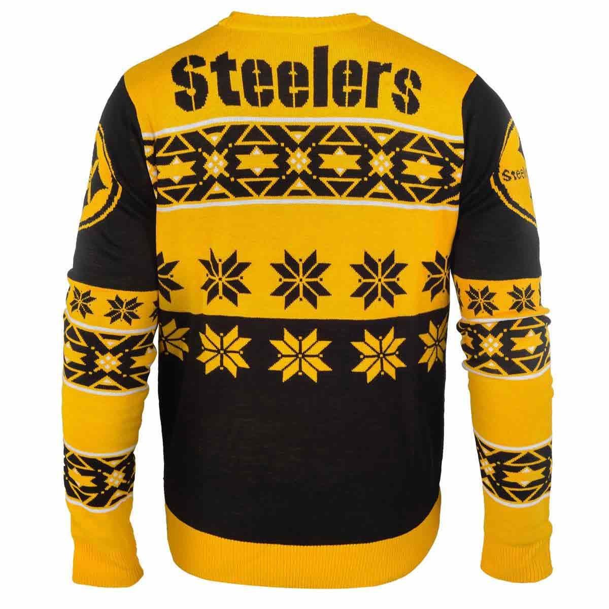 Pittsburgh Steelers Men's Big Logo Crewneck Ugly Sweater