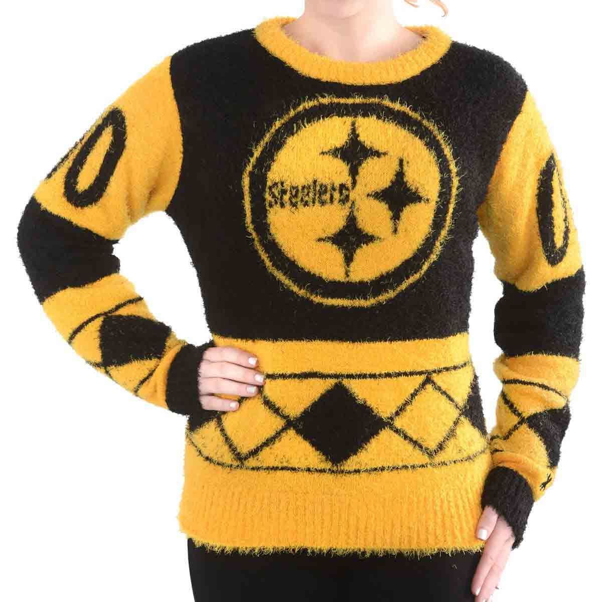 Pittsburgh Steelers Women's Eye Lash Ugly Sweater
