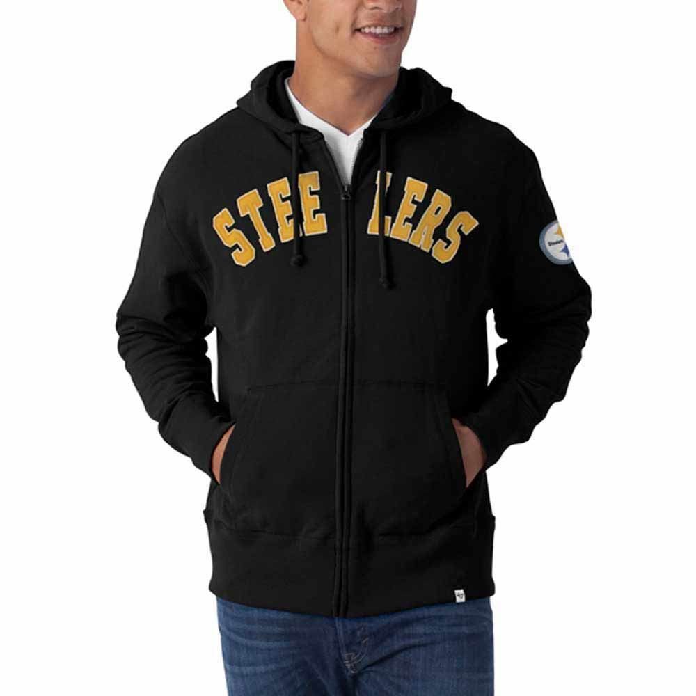 Pittsburgh Steelers '47 Full Zip STRIKER Sweatshirt - Black