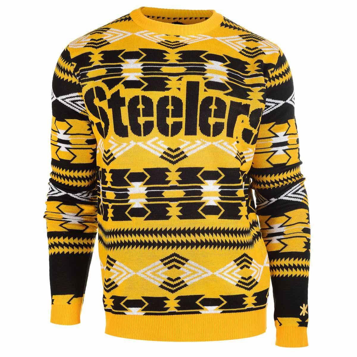 Pittsburgh Steelers Aztec Crewneck Sweater