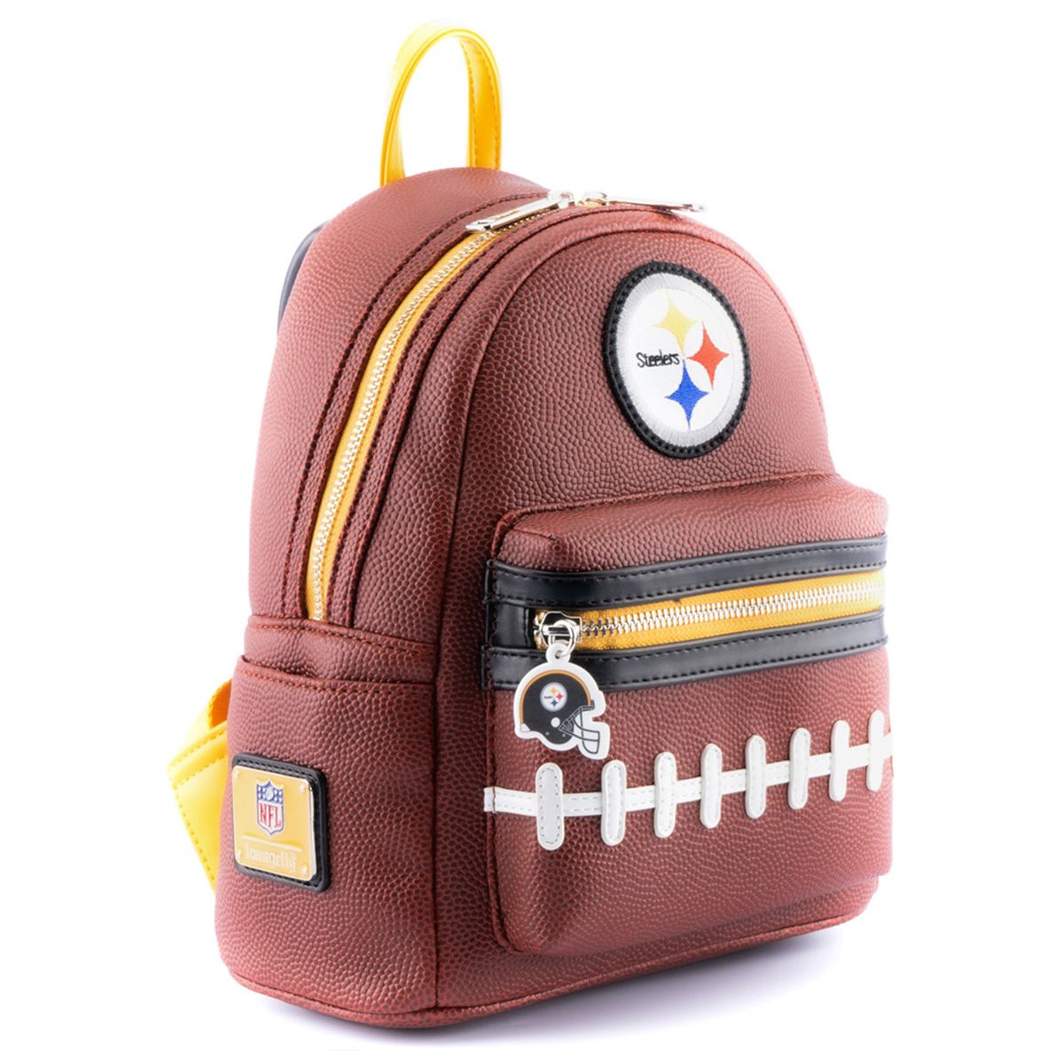 Pittsburgh Steelers Loungefly Mini Football Logo Backpack 3 Pittsburgh Steelers Loungefly Mini Football Logo Backpack