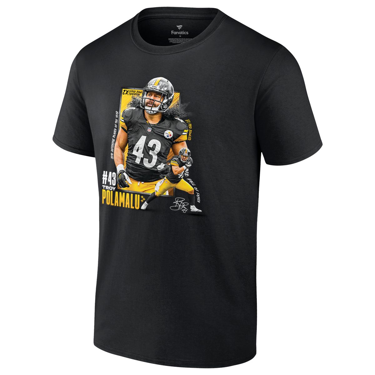 Pittsburgh Steelers #43 Troy Polamalu Short Sleeve T-Shirt