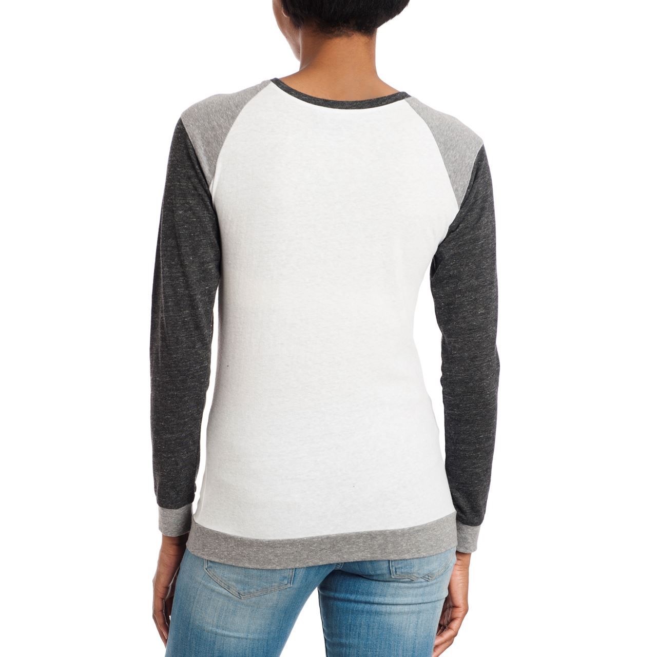 Pittsburgh Steelers Women's Colorblock Tri Blend Scoop Long Sleeve Tee