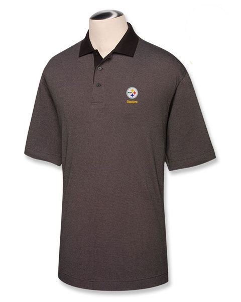 Pittsburgh Steelers Cutter & Buck Birdseye Black Polo