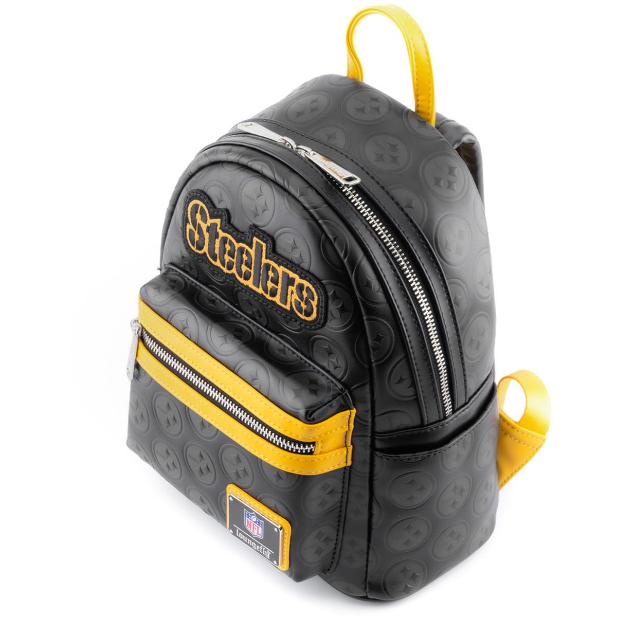 Pittsburgh Steelers Loungefly Debossed Logo Mini Backpack 3 Pittsburgh Steelers Loungefly Debossed Logo Mini Backpack