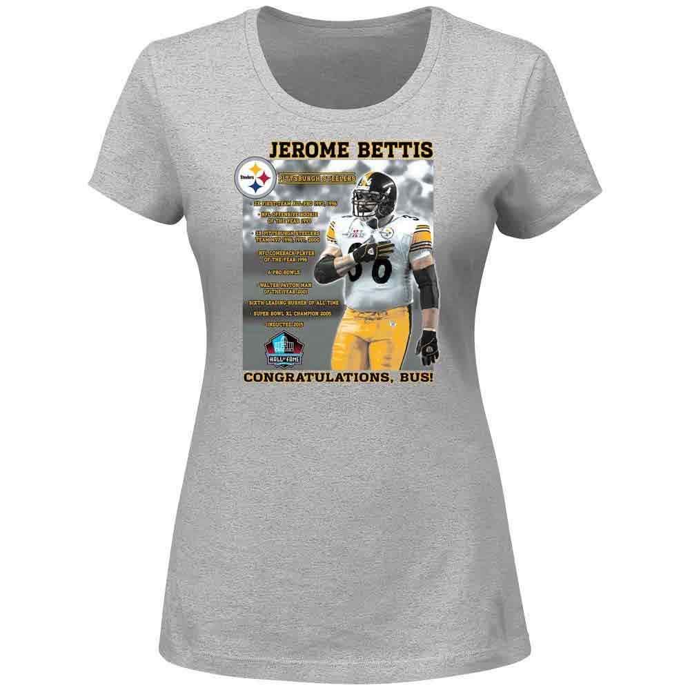 Pittsburgh Steelers Women's Jerome Bettis Hall of Fame Illustrative T-Shirt