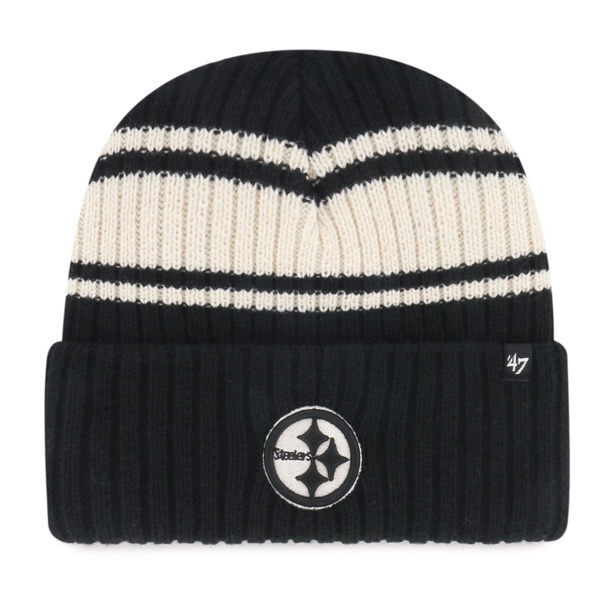 Pittsburgh Steelers '47 Brand Harbor Stripe Cuff Knit Hat