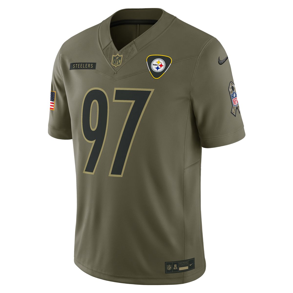 Cam Heyward #97 Men's Nike Vapor F.U.S.E. Limited Salute to Service Jersey