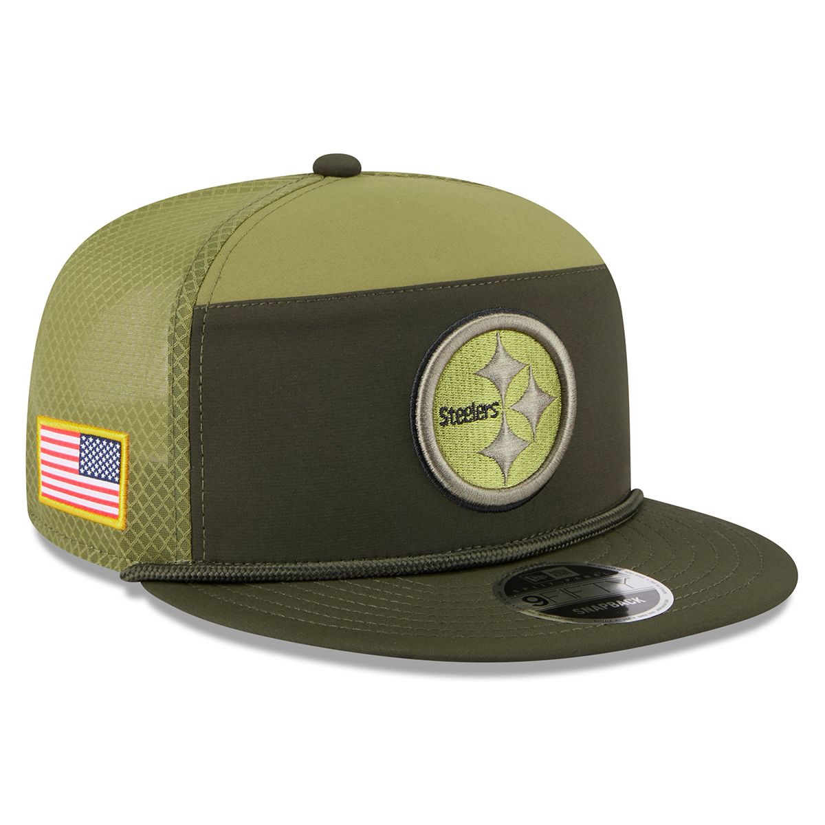 Pittsburgh Steelers New Era 9FIFTY Salute to Service Split Panel Sideline Hat