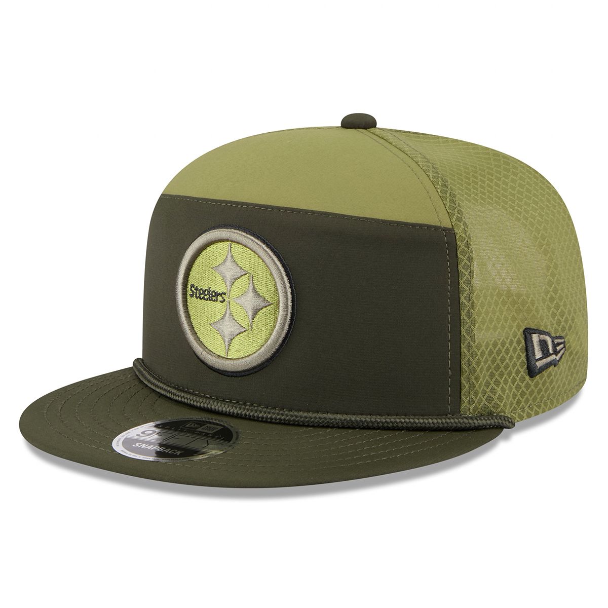 Pittsburgh Steelers New Era 9FIFTY Salute to Service Split Panel Sideline Hat 3 Pittsburgh Steelers New Era 9FIFTY Salute to Service Split Panel Sideline Hat