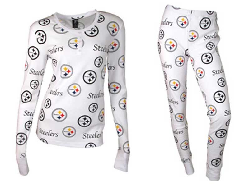 Pittsburgh Steelers Women's Uptown Longsleeve Henley Sleep Set