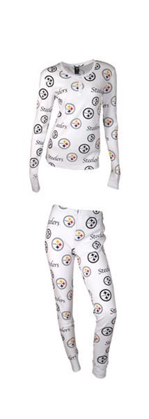 Pittsburgh Steelers Women's Uptown Longsleeve Henley Sleep Set 3 Pittsburgh Steelers Women's Uptown Longsleeve Henley Sleep Set
