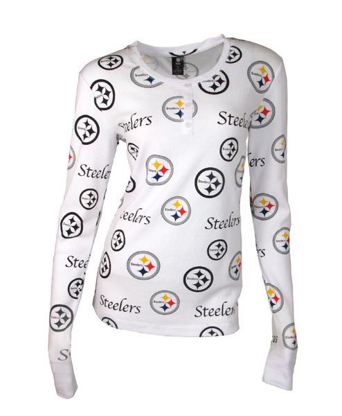 Pittsburgh Steelers Women's Uptown Longsleeve Henley Sleep Set 4 Pittsburgh Steelers Women's Uptown Longsleeve Henley Sleep Set