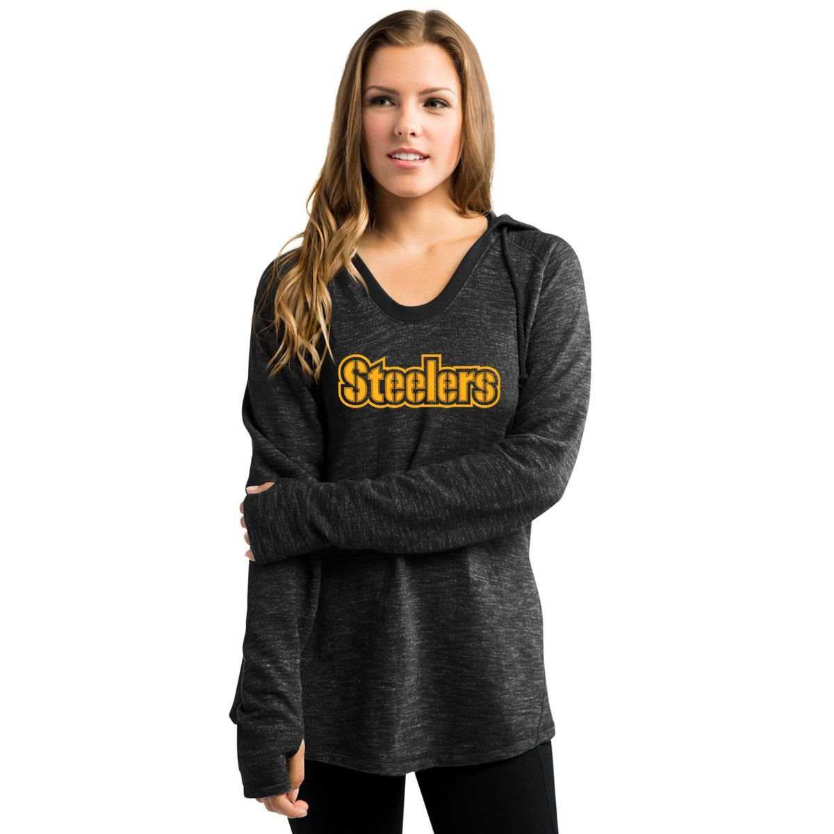 Pittsburgh Steelers Women's Plus Size French Terry Hoodie