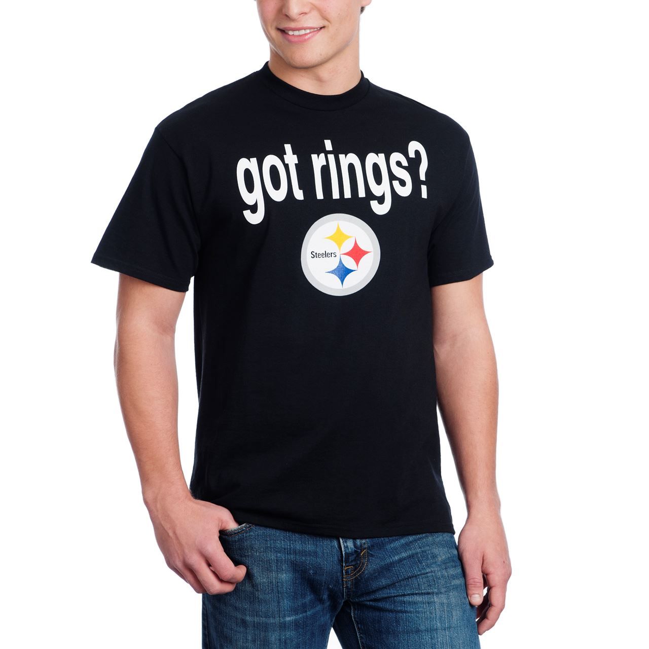 Pittsburgh Steelers Got Six Rings 2-Sided Black T-Shirt