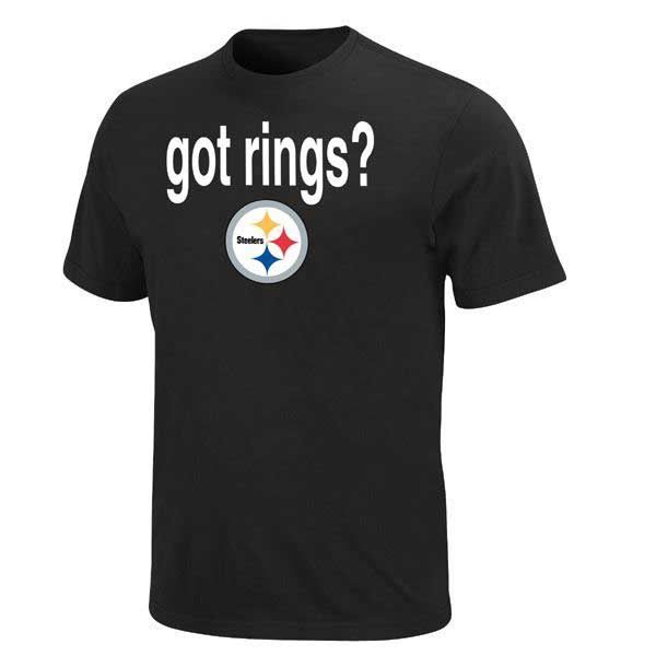 Pittsburgh Steelers Got Six Rings 2-Sided Black T-Shirt