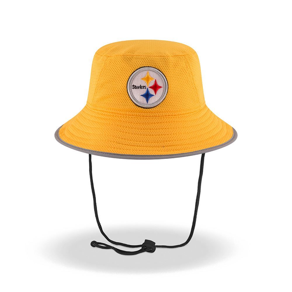 Pittsburgh Steelers New Era Gold Training Bucket Hat