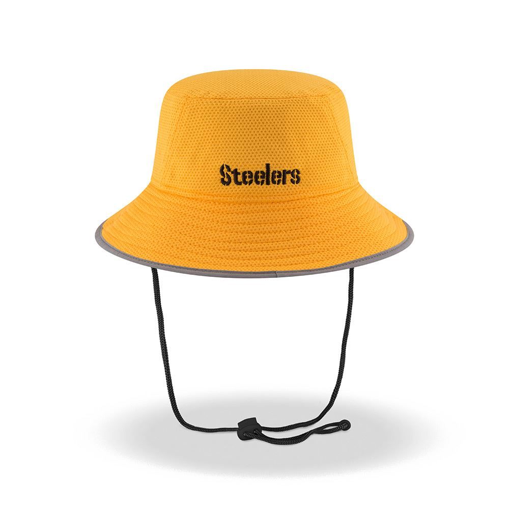 Pittsburgh Steelers New Era Gold Training Bucket Hat