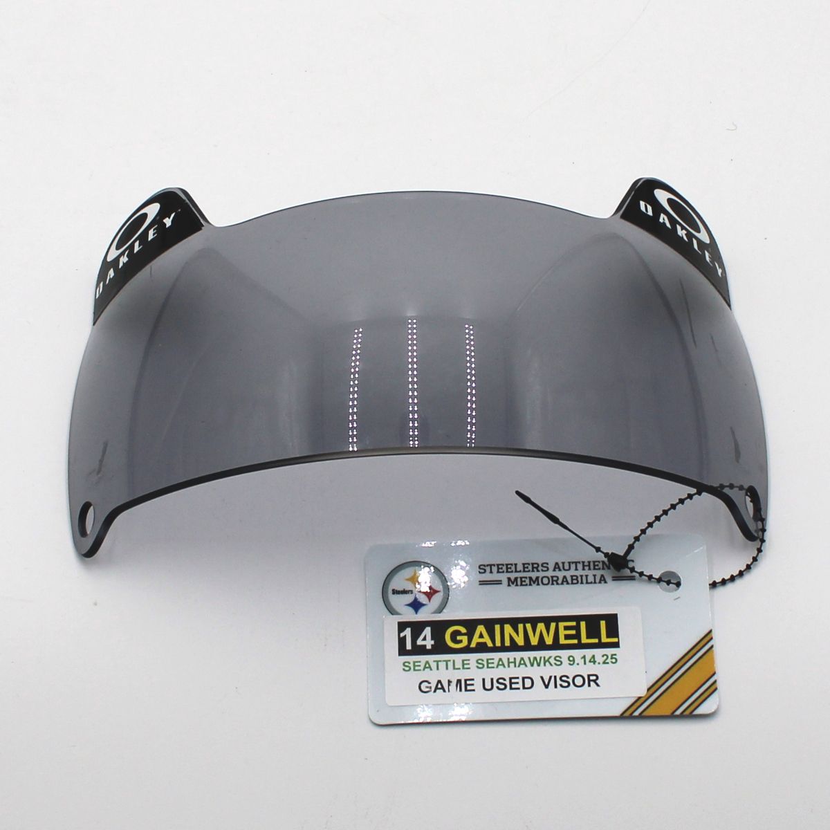 Pittsburgh Steelers #14 Kenneth Gainwell Game Used Helmet Visor vs Seattle Seahawks 9.14.25