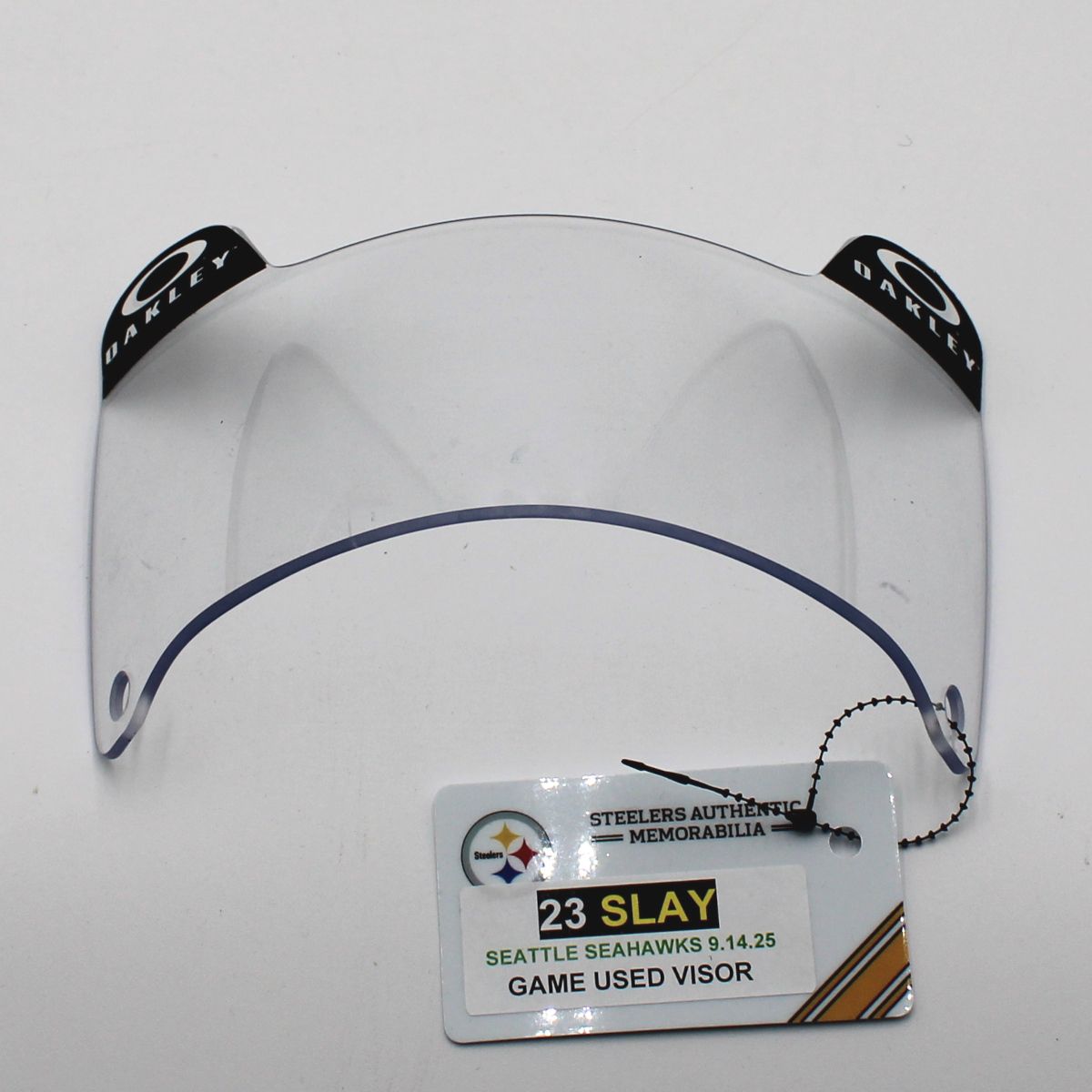 Pittsburgh Steelers #23 Darius Slay Game Used Helmet Visor vs Seattle Seahawks 9.14.25