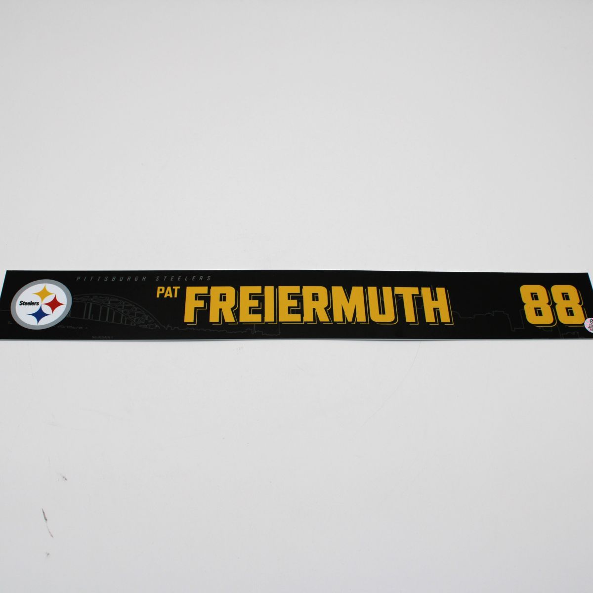 Pittsburgh Steelers #88 Pat Freiermuth Game Used Locker Room Nameplate vs Cleveland Browns 10.12.25
