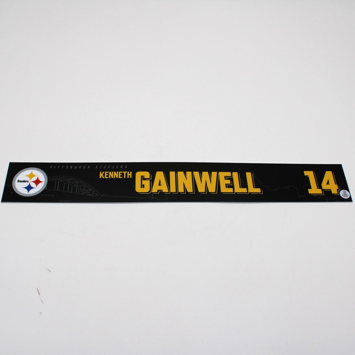 Pittsburgh Steelers #14 Kenneth Gainwell Game Used Locker Room Nameplate vs Cleveland Browns 10.12.25