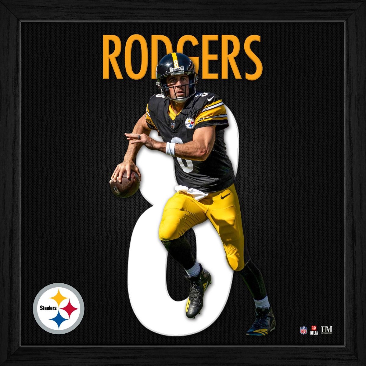 Pittsburgh Steelers Aaron Rodgers Impact Jersey Frame